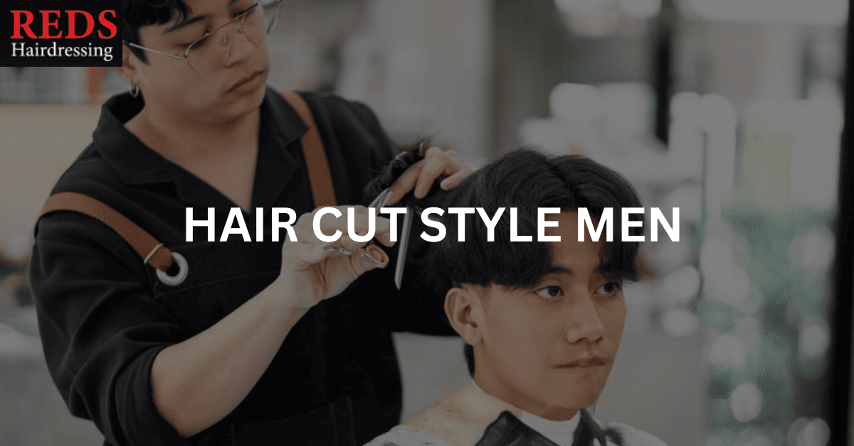 man receiving a hair style men from a stylist in malaysia