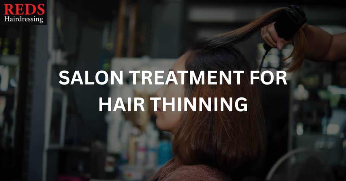 asian woman receiving salon treatment for hair thinning