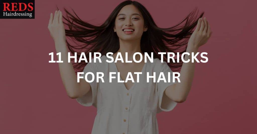 woman who had flat hair happy it work after grooming her hair