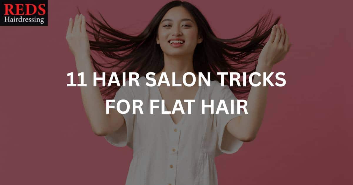 woman who had flat hair happy it work after grooming her hair