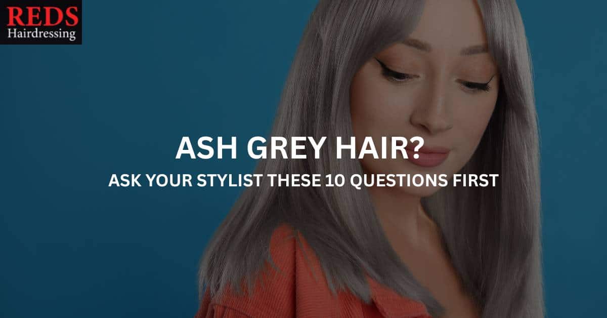 asian woman with ash grey hair